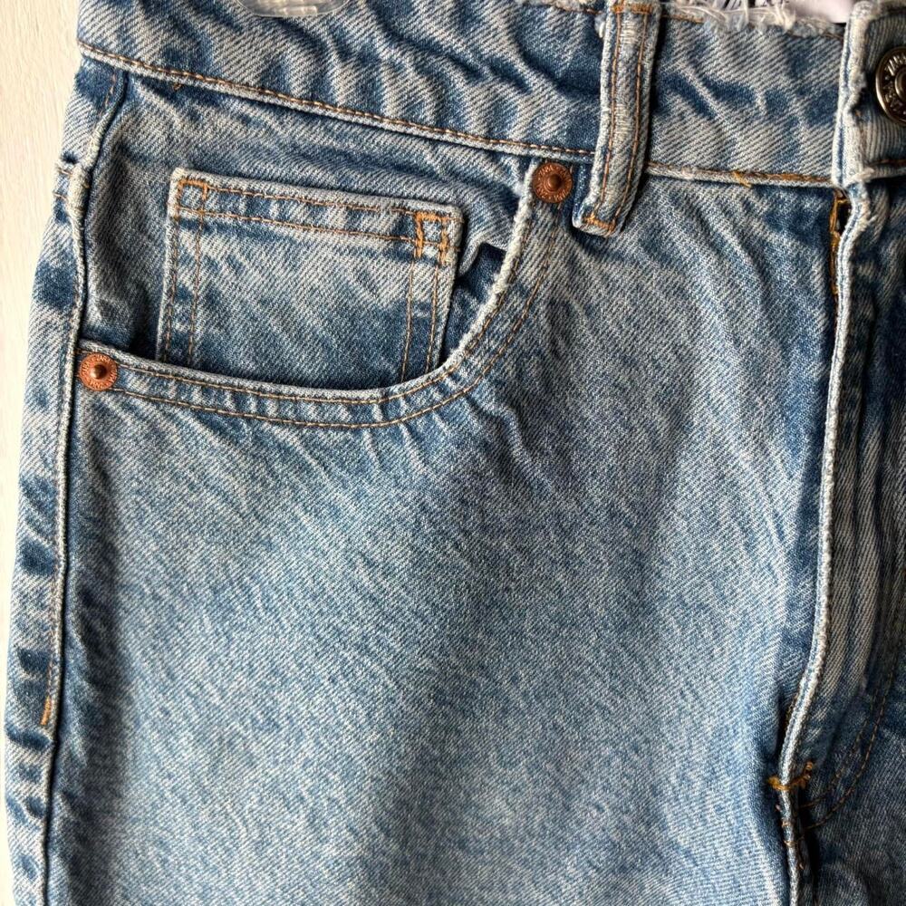 Zara Mom Jeans Womens 4 Straight High Waisted Classic 90s Light Wash Denim - Picture 3 of 7